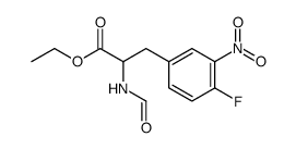 3-(4-Fluoro-3-nitro-phenyl)-2-formylamino-propionic acid ethyl ester Structure