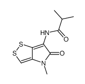 4-Methyl-6-(isobutyrylamino)-4,5-dihydro-1,2-dithiolo[4,3-b]pyrrole-5-one结构式