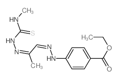 ethyl 4-[2-[2-(methylthiocarbamoylhydrazinylidene)propylidene]hydrazinyl]benzoate Structure