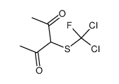 3-dichloromonofluoromethylmercapto-2,4-pentanedione Structure