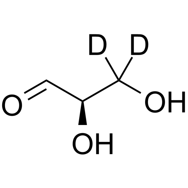 (R)-2,3-Dihydroxypropanal-d2 Structure