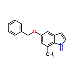 5-苄氧基-7-甲基吲哚结构式