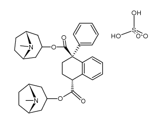 (+/-)-1-phenyl-1,2,3,4-tetrahydro-naphthalene-1r,4t-dicarboxylic acid di-tropane-3endo-ylester, bis-hydrogen sulfate Structure