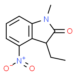 2H-Indol-2-one,3-ethyl-1,3-dihydro-1-methyl-4-nitro-(9CI) structure
