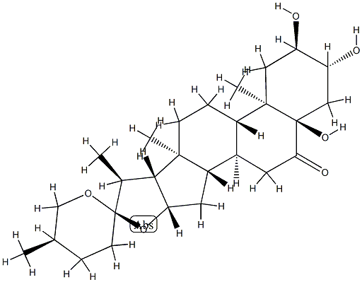 (25R)-2α,3β,5α-Trihydroxyspirostan-6-one结构式