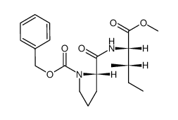 Cbz-L-proline-L-isoleucine methyl ester结构式