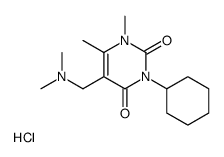 3-cyclohexyl-5-[(dimethylamino)methyl]-1,6-dimethylpyrimidine-2,4-dione,hydrochloride结构式