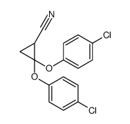 2,2-bis(4-chlorophenoxy)cyclopropane-1-carbonitrile结构式
