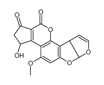 (6aR)-2,3,6aα,9aα-Tetrahydro-3-hydroxy-4-methoxycyclopenta[c]furo[3',2':4,5]furo[2,3-h][1]benzopyran-1,11-dione Structure