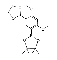 2-(5-[1,3]DIOXOLAN-2-YL-2,4-DIMETHOXY-PHENYL)-BORONIC ACID PINACOL ESTER结构式
