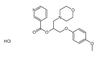 [1-(4-methoxyphenoxy)-3-morpholin-4-ylpropan-2-yl] pyridine-3-carboxylate,hydrochloride Structure