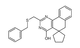 2-(benzylsulfanylmethyl)spiro[1,6-dihydrobenzo[h]quinazoline-5,1'-cyclopentane]-4-one Structure