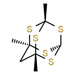 1,3,7-Trimethyl-2,4,6,8,9-pentathiaadamantane结构式