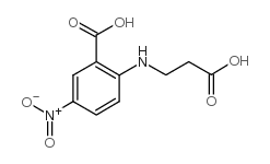 2-[(2-HYDROXYCARBONYLETHYL)-AMINO]-5-NITROBENZOIC ACID结构式