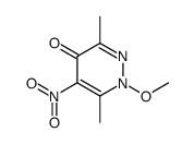 1-methoxy-3,6-dimethyl-5-nitropyridazin-4-one结构式