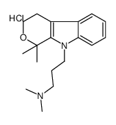 3-(1,1-dimethyl-3,4-dihydropyrano[3,4-b]indol-9-yl)-N,N-dimethylpropan-1-amine,hydrochloride Structure