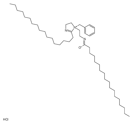 1-benzyl-2-heptadecyl-4,5-dihydro-1-[2-[(1-oxooctadecyl)amino]ethyl]-1-H-imidazolium chloride Structure