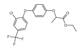 α-[4-(2'-chloro-4'-trifluoromethyl-phenoxy-)phenoxy]-propionic acid ethyl ester Structure