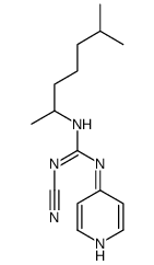 1-cyano-2-(6-methylheptan-2-yl)-3-pyridin-4-ylguanidine结构式