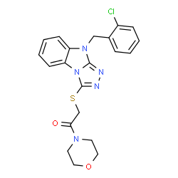 Morpholine, 4-[[[9-[(2-chlorophenyl)methyl]-9H-1,2,4-triazolo[4,3-a]benzimidazol-3-yl]thio]acetyl]- (9CI) picture