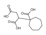 2-(1-carboxycycloheptyl)butanedioic acid Structure