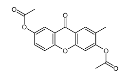 (6-acetyloxy-7-methyl-9-oxoxanthen-2-yl) acetate结构式