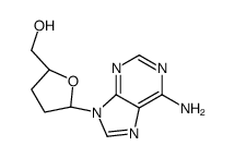 [(2R,5S)-5-(6-aminopurin-9-yl)oxolan-2-yl]methanol结构式