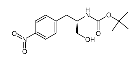 [(R)-1-Hydroxymethyl-2-(4-nitro-phenyl)-ethyl]-carbamic acid tert-butyl ester Structure