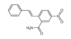 4-nitro-trans-stilbene-carboxylic acid-(2)-amide结构式