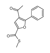 S-methyl 4-acetyl-5-phenylfuran-2-carbothioate结构式