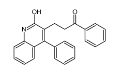 3-(3-oxo-3-phenylpropyl)-4-phenyl-1H-quinolin-2-one结构式