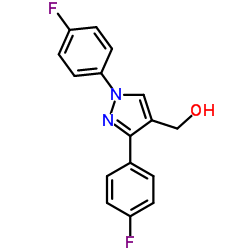 (1,3-BIS(4-FLUOROPHENYL)-1H-PYRAZOL-4-YL)METHANOL结构式