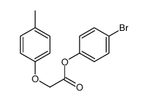 Acetic acid, (4-methylphenoxy)-, 4-bromophenyl ester Structure