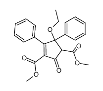 4-Ethoxy-3,4-diphenylcyclopentenon-2,5-dimethylcarboxylat Structure