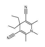 4,4-diethyl-1,2,6-trimethylpyridine-3,5-dicarbonitrile Structure