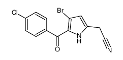 2-[4-bromo-5-(4-chlorobenzoyl)-1H-pyrrol-2-yl]acetonitrile结构式