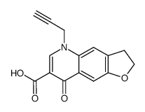 8-oxo-5-prop-2-ynyl-2,3,5,8-tetrahydro-furo[2,3-g]quinoline-7-carboxylic acid Structure