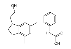 2-(4,6-dimethyl-2,3-dihydro-1H-inden-1-yl)ethanol,phenylcarbamic acid结构式