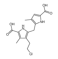 4-(2-chloro-ethyl)-3,4'-dimethyl-1H,1'H-5,5'-methanediyl-bis-pyrrole-2-carboxylic acid Structure