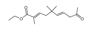 (2E,6E)-ethyl 2,5,5-trimethyl-9-oxodeca-2,6-dienoate结构式