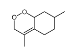 4,7-dimethyl-3,5,6,7,8,8a-hexahydro-1,2-benzodioxine结构式