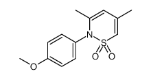 2-(4-methoxyphenyl)-3,5-dimethylthiazine 1,1-dioxide Structure