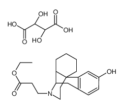 Morphinan-3-ol,17-(2-ethoxycarbonylethyl)-,tartrate,(-)结构式