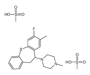 1-(2-fluoro-3-methyl-5,6-dihydrobenzo[b][1]benzothiepin-5-yl)-4-methylpiperazine,methanesulfonic acid Structure