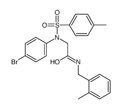 2-(4-bromo-N-(4-methylphenyl)sulfonylanilino)-N-[(2-methylphenyl)methyl]acetamide结构式