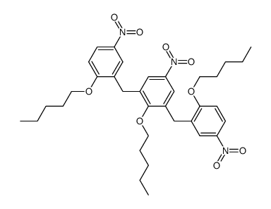 2,6-bis-(2-pentoxy-5-nitrobenzyl)-4-nitrophenyl pentyl ether结构式