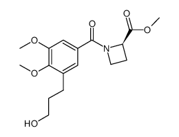 1-[3-(3-hydroxypropyl)-4,5-dimethoxybenzoyl]azetidine-2R-carboxylic acid methyl ester Structure