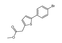 methyl 2-[5-(4-bromophenyl)thiophen-2-yl]acetate Structure