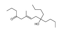 9-butyl-9-hydroxy-6-methyltridec-6-en-4-one结构式