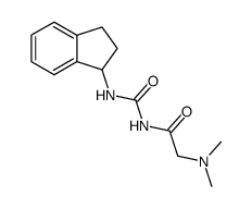 1-[2-(Dimethylamino)acetyl]-3-(indan-1-yl)urea结构式